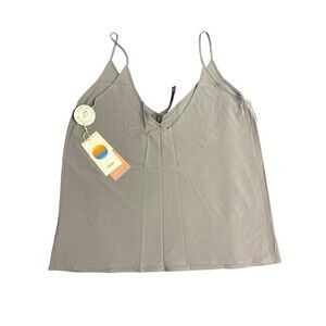 Vuori Villa V-Neck Cami Top Women's Size Size L Mallorca Gray New w/tag